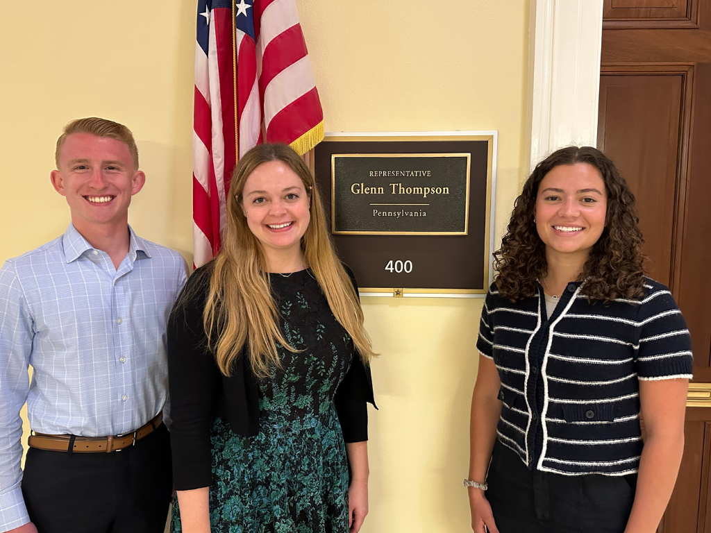 From left to right: Ryan Klein, Faith Tuttle, and Caroline Leach