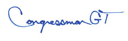 Rep. Glenn Thompson's signature