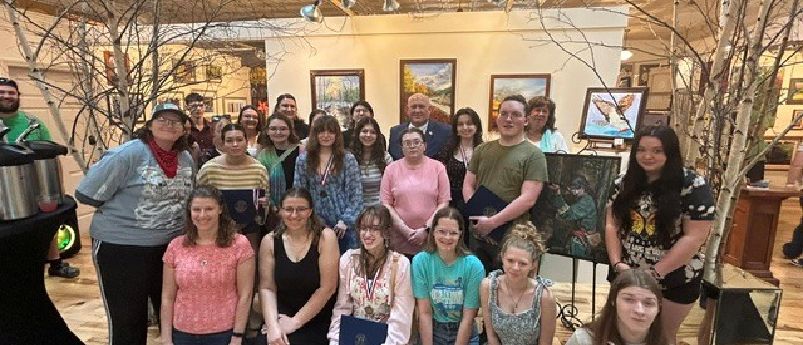 Congressman Glenn Thompson with high school artists
