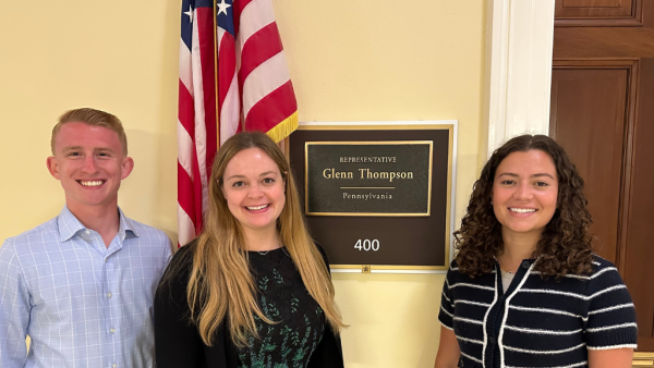 From left to right: Ryan Klein, Faith Tuttle, and Caroline Leach