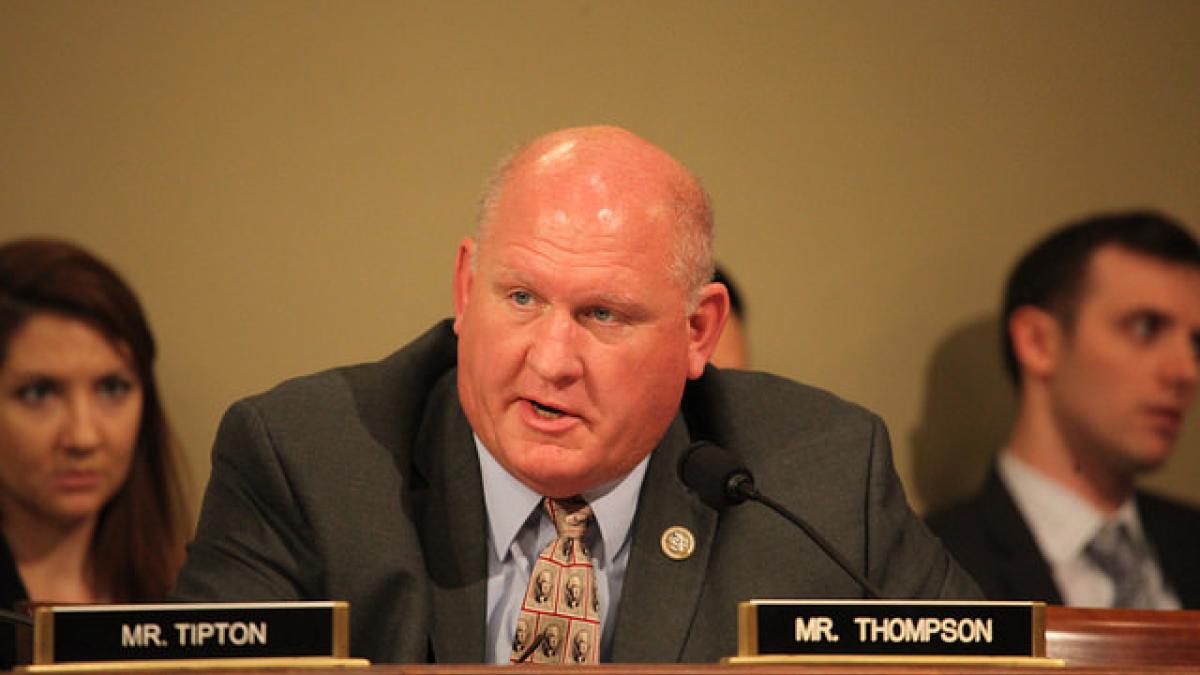 Congressman Thompson sitting at a hearing