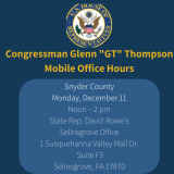 Snyder County December Office Hours 